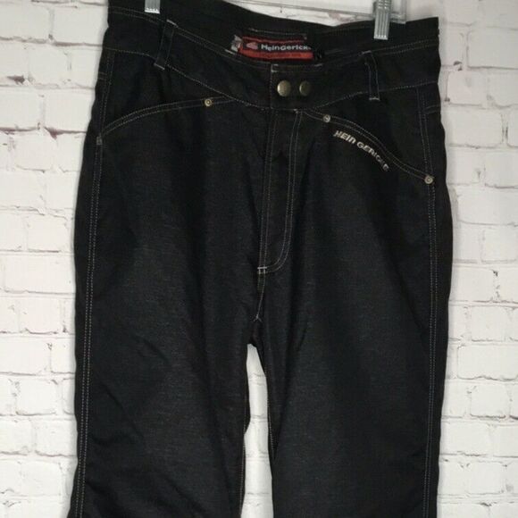 Hein Gericke Women's Black Carry Denim Textile Motorcycle Riding Pants Size 10